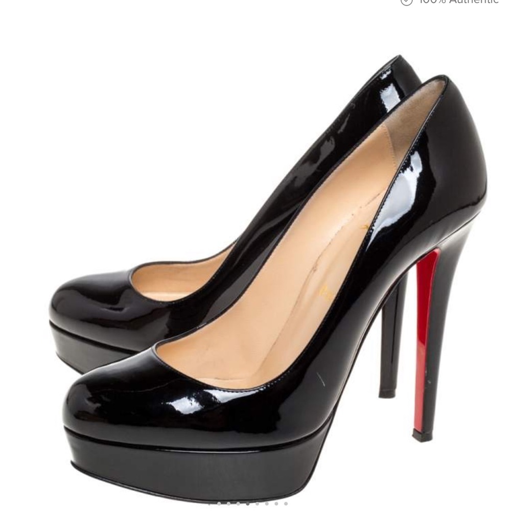 Christian Louboutin Bianca 120 Black Patent Pump